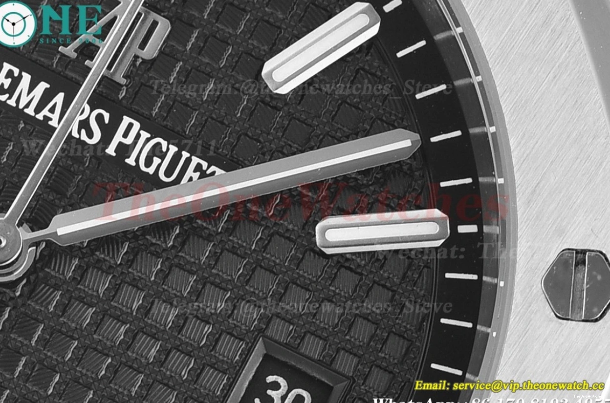 Oak SS Dial 41mm SS 15500 MY8215 Black Royal 0203